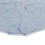 LEVI'S Womens Denim Light Blue Casual Shorts M W29 Summer Roll Hem