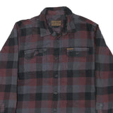 ORVIS Mens Red & Grey Check Shirt M Cotton Blend Long Sleeve Casual