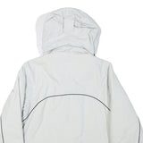 HELLY HANSEN Mens White Grey Outdoor Jacket S Polyester Plain Zip Hooded