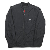 IXS Mens Black Nylon Jacket L Long Sleeve Zip Classic Casual Lightweight