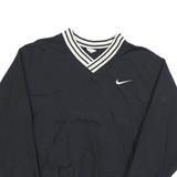 NIKE Mens Black Polyester Classic Jacket M Woven Plain Sport Casual Athletic
