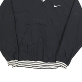 NIKE Mens Black Polyester Classic Jacket M Woven Plain Sport Casual Athletic