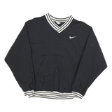 NIKE Mens Black Polyester Classic Jacket M Woven Plain Sport Casual Athletic