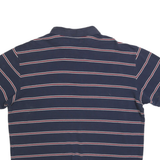 NAUTICA Mens Blue Striped Short Sleeve Polo Shirt XL Cotton Blend Casual
