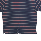 NAUTICA Mens Blue Striped Short Sleeve Polo Shirt XL Cotton Blend Casual