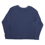 CHAMPION Womens Navy Blue Long Sleeve Crew Neck Cotton Blend T-Shirt L