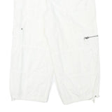 GASOLINE Womens White Casual Cotton Blend Cargo Shorts M W30