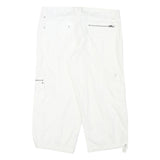 GASOLINE Womens White Casual Cotton Blend Cargo Shorts M W30