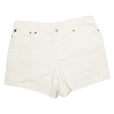 RALPH LAUREN Womens Shorts White Casual XL W32 Cotton Blend Summer Wear