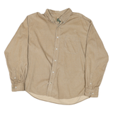 EDDIE BAUER Mens Beige Cotton Blend Shirt XL Casual Button Down Pocket