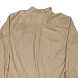 EDDIE BAUER Mens Beige Cotton Blend Shirt XL Casual Button Down Pocket