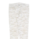 LEVI'S Womens Slim Fit Cotton Blend Beige Camouflage Trousers W27 L27 Stylish