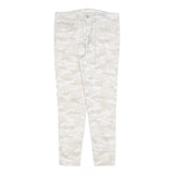LEVI'S Womens Slim Fit Cotton Blend Beige Camouflage Trousers W27 L27 Stylish