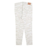 LEVI'S Womens Slim Fit Cotton Blend Beige Camouflage Trousers W27 L27 Stylish