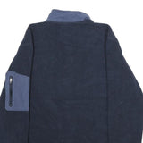 CHAMPION Mens Navy Blue Casual Jacket S Polyester Full Zip Fleece Casual Wear