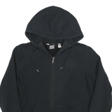 PUMA Womens Black Hoodie M Cotton Blend Full Zip Casual Sweatshirt