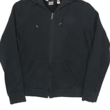 PUMA Womens Black Hoodie M Cotton Blend Full Zip Casual Sweatshirt