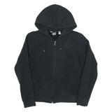 PUMA Womens Black Hoodie M Cotton Blend Full Zip Casual Sweatshirt