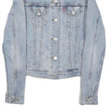 LEVI'S Womens Blue Denim Jacket XS Cotton Button Classic Fitted Casual