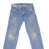 DICKIES Mens Regular Fit Blue Denim Jeans W30 L32 Cotton Blend Zip Casual