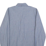 DIESEL Mens Blue & White Striped Cotton Shirt S Smart Casual Button Down