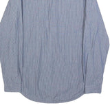 DIESEL Mens Blue & White Striped Cotton Shirt S Smart Casual Button Down