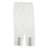 ADIDAS Womens Joggers White & Grey Cotton Blend M W30 L26 Comfort Fit Casual