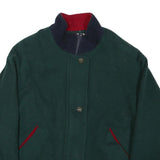 KRISTEN BLAKE Womens Green & Navy Contrast Collar Zip Jacket XS Cotton Blend