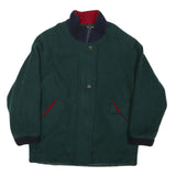 KRISTEN BLAKE Womens Green & Navy Contrast Collar Zip Jacket XS Cotton Blend