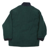 KRISTEN BLAKE Womens Green & Navy Contrast Collar Zip Jacket XS Cotton Blend