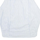 HIM Mens White Patterned Shirt S Long Sleeve Cotton Blend Button Up Casual