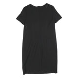 JIGSAW Womens Black Shift Dress Polyester Blend Short Sleeve UK 12 Classic