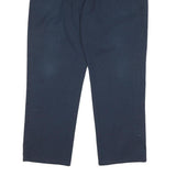 DICKIES Mens Cotton Blend Navy Classic Straight Trousers W42 L31 Workwear Zip