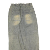 TRILLION Mens Jeans Blue Relaxed Straight Denim Medium W32 L30 Zip Closure