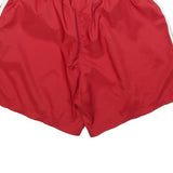 ADIDAS Womens Red & White Sports Shorts L W28 Polyester Casual Fit Elastic