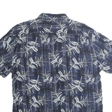ISLAND CREW Mens Blue & White Pattern Rayon Shirt XL Casual Summer Beachwear