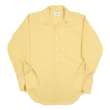 TACOMA Mens Yellow Plain Shirt L Cotton Blend Classic Fit Long Sleeve Button