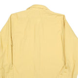 TACOMA Mens Yellow Plain Shirt L Cotton Blend Classic Fit Long Sleeve Button