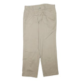 DOCKERS Mens Cotton Blend Beige Regular Fit Straight Leg Trousers W32 L29