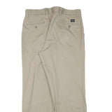 DOCKERS Mens Cotton Blend Beige Regular Fit Straight Leg Trousers W32 L29