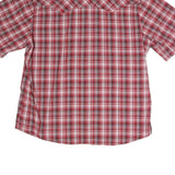 WRANGLER Mens Red & White Check Short Sleeve Shirt XL Casual Western Cotton