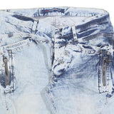 CIPO & BAXX Mens Shorts Blue Casual Denim XL W38 Zipped Pockets Cotton Blend