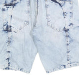 CIPO & BAXX Mens Shorts Blue Casual Denim XL W38 Zipped Pockets Cotton Blend