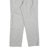 Womens Grey Wool Regular Fit Straight Trousers W30 L26 Classic Zip Closure