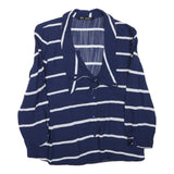 ZARA Womens Blue & White Striped Shirt Long Sleeve Collared M Button Up