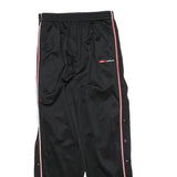 REEBOK Mens Joggers Black & Red Slim Tapered S W26 L30 Track Pants Sportswear