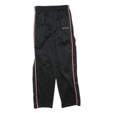 REEBOK Mens Joggers Black & Red Slim Tapered S W26 L30 Track Pants Sportswear