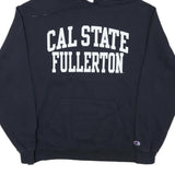 CHAMPION Mens Navy Blue Cal State Fullerton Hoodie L Casual Cotton Blend