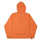 CHAPS Womens Orange Nylon Hooded Jacket M Windbreaker Half Zip Casual