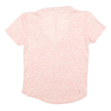 MAJE Womens Pink Jersey T-Shirt S Short Sleeve V-Neck Lightweight Cotton Blend